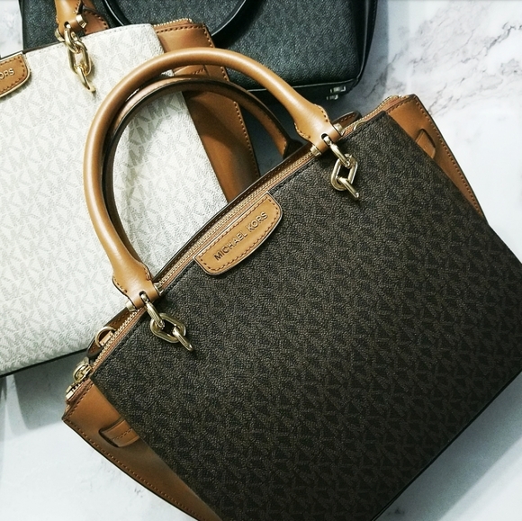 đNWTđ MK LARGE SIGNATURE LEATHER SATCHEL - Picture 2 of 8